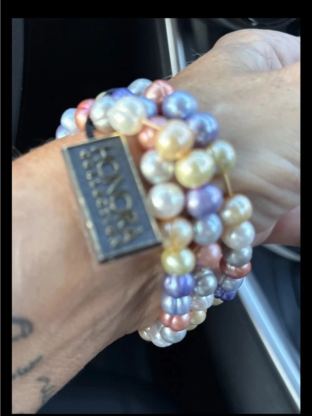 HONORA Pastel Multi-Color Pearl Stretch Bracelet Set